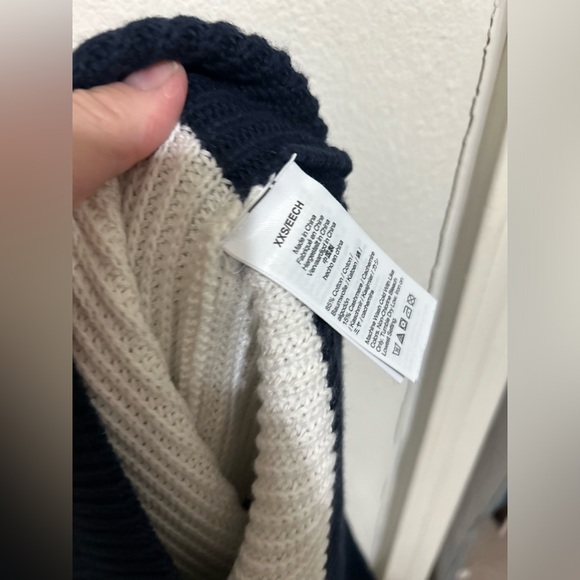 COPY - J CREW Cotton-Cashmere Fisherman Crewneck Sweater in Striped NWOT. - Picture 4 of 9